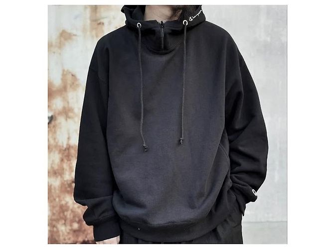 Autre Marque N.HOOLYWOOD × Champion SUDADERA CON CUELLO ALTO Sudadera De Mezcla De Algodón Negro - vista 3