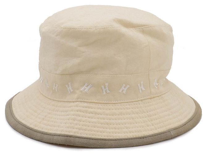 Hut aus Leinen von Hermès Braun Beige - Ansicht 2