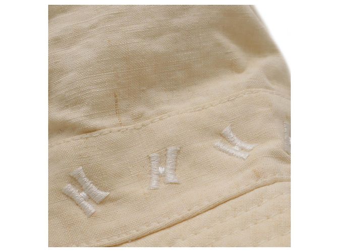 Hut aus Leinen von Hermès Braun Beige - Ansicht 3