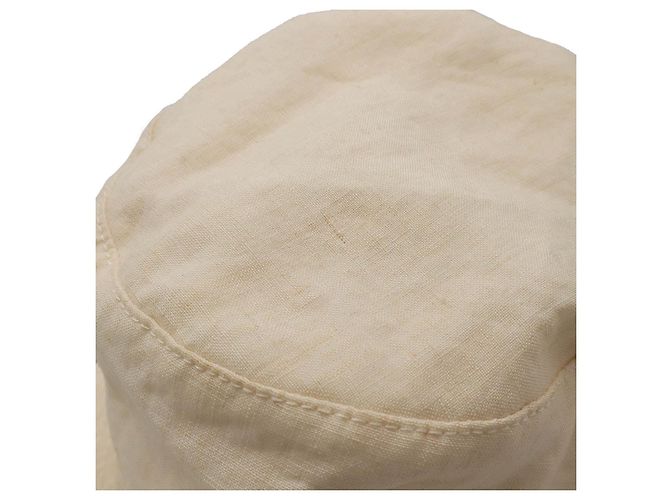 Hut aus Leinen von Hermès Braun Beige - Ansicht 4