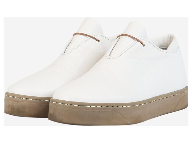 Fausto Santini Weiße Nappa-Leder-Sneaker - Größe EU 39 - Ansicht 2