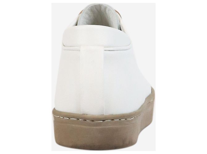 Fausto Santini Weiße Nappa-Leder-Sneaker - Größe EU 39 - Ansicht 3