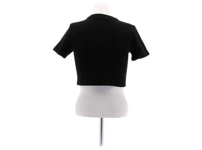 Autre Marque Crop top nero a maniche corte - vista 2