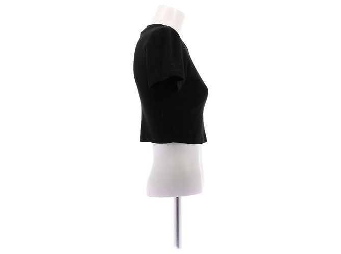 Autre Marque Crop top nero a maniche corte - vista 3