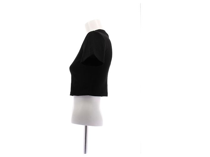 Autre Marque Crop top nero a maniche corte - vista 4