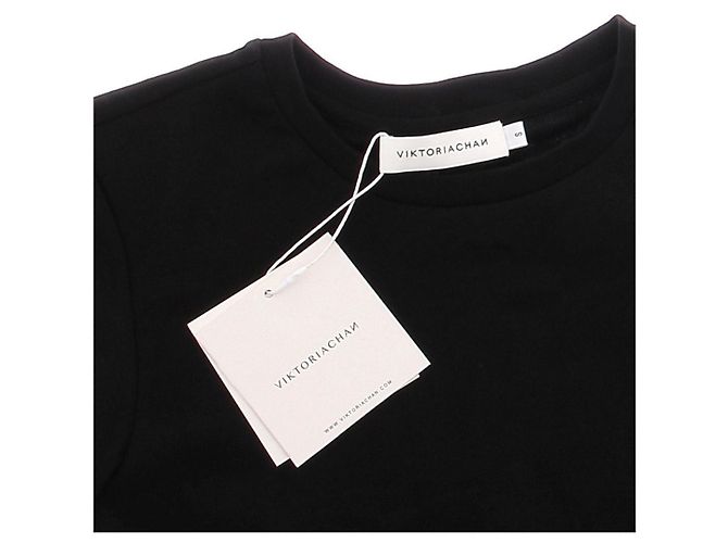 Autre Marque Crop top nero a maniche corte - vista 5