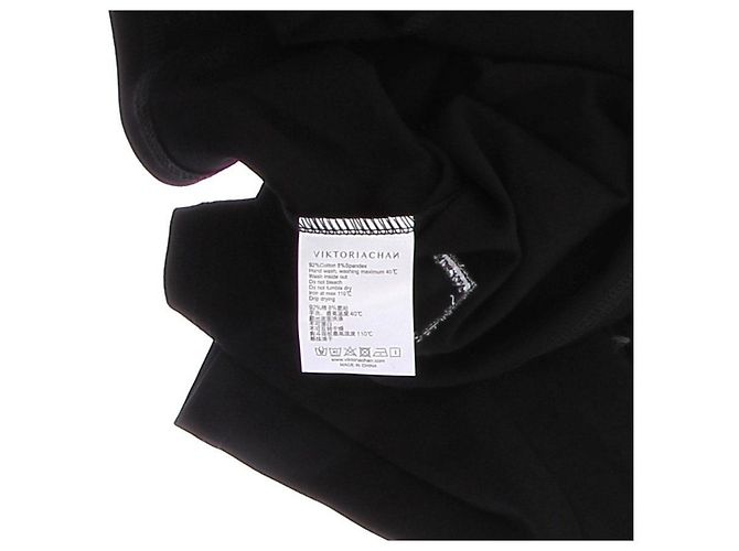 Autre Marque Crop top nero a maniche corte - vista 6