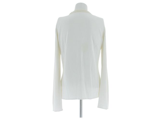 Christian Dior Cardigan blanc avec de la dentelle Beige - vue 2