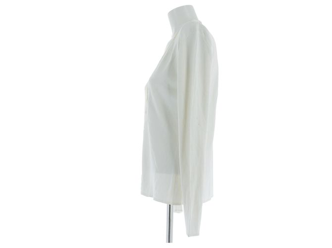 Christian Dior Cardigan blanc avec de la dentelle Beige - vue 4