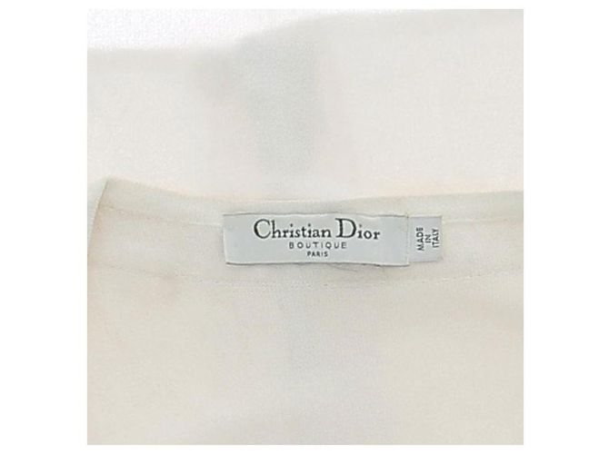 Christian Dior Cardigan blanc avec de la dentelle Beige - vue 5