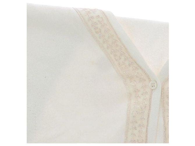 Christian Dior Cardigan blanc avec de la dentelle Beige - vue 9