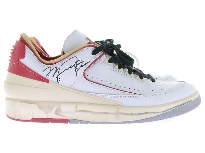 Off White Sneakers "Jordan 2 Low rétro SP" bianche e rosse Bianco - vista 2