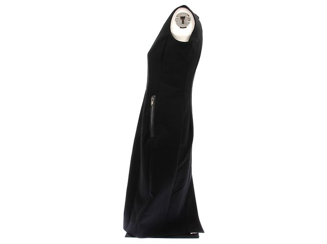 Prada Abito nero con tasche con zip - vista 4
