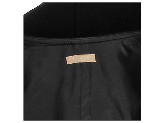 Abito Alaïa in lana nero e marrone - vista 5
