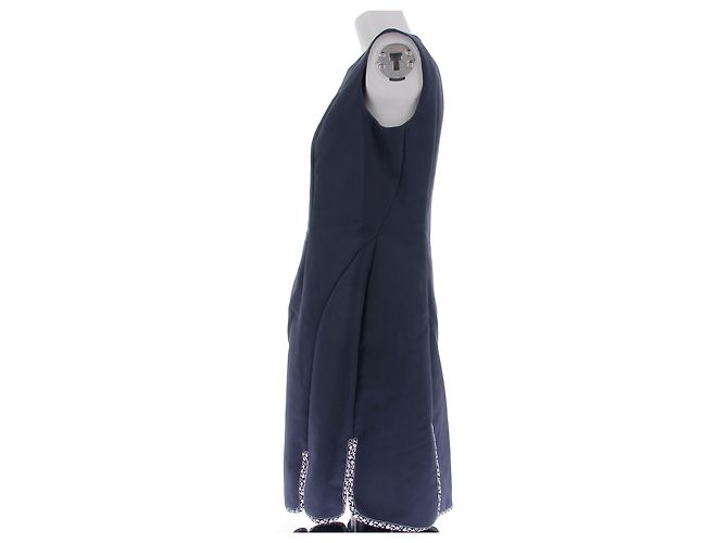 Vestido Dior azul marino de algodón talla 42 - vista 4