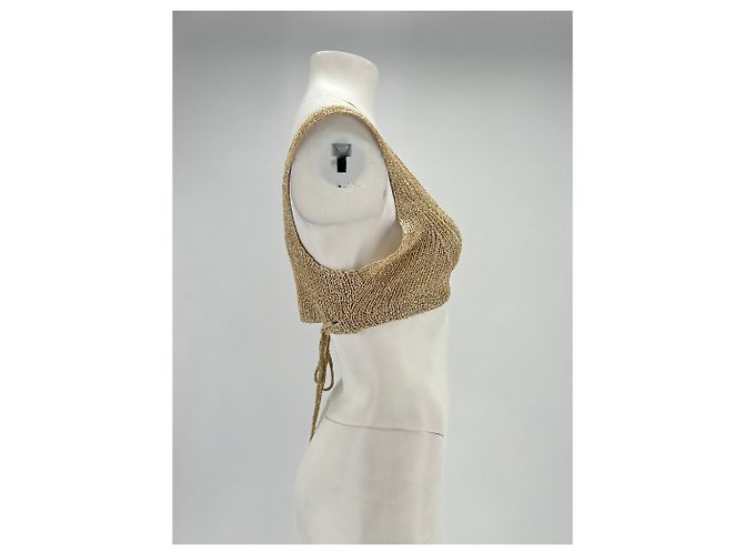 Autre Marque BANANHOT Mesh Crop Top braun mit Pailletten - Ansicht 3