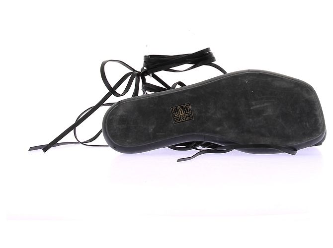 Autre Marque Sandali gladiatore in pelle nera Nero - vista 7