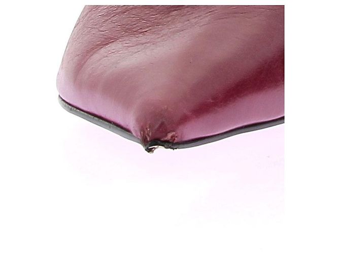 Autre Marque Rote Leder Slingbacks - Ansicht 6