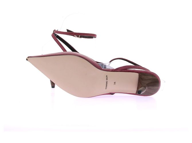 Autre Marque Rote Leder Slingbacks - Ansicht 8