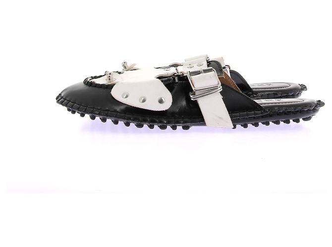 Autre Marque Mule "Medusa Strap" nere e bianche Nero - vista 3