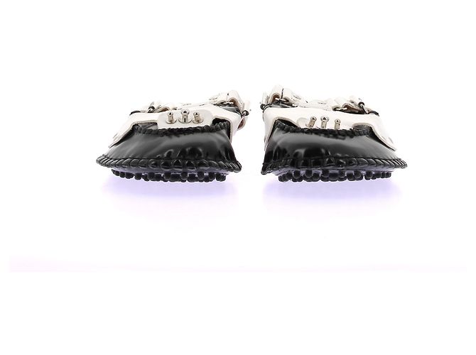 Autre Marque Mule "Medusa Strap" nere e bianche Nero - vista 5