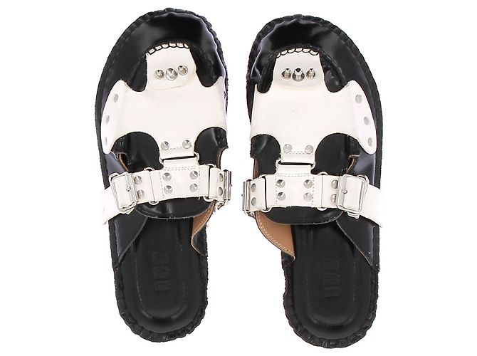 Autre Marque Mule "Medusa Strap" nere e bianche Nero - vista 6