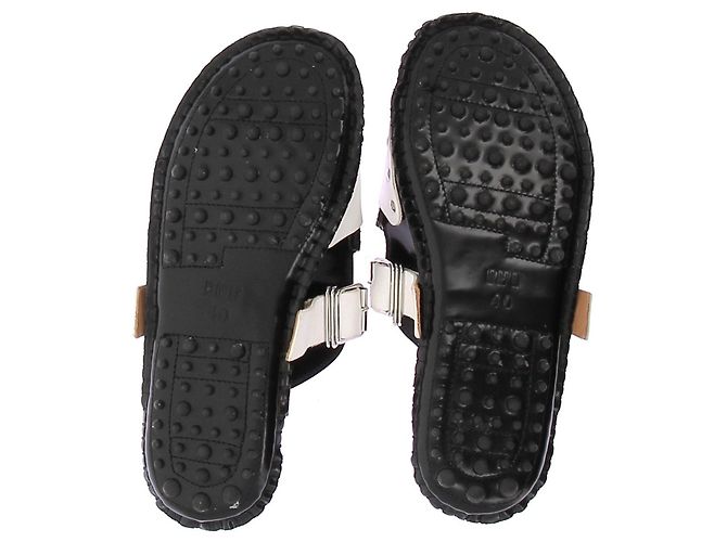 Autre Marque Mule "Medusa Strap" nere e bianche Nero - vista 7