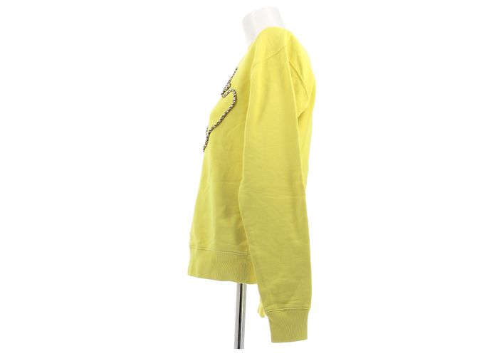 Golden Goose Gelbes Sweatshirt mit Stickereien - Ansicht 4