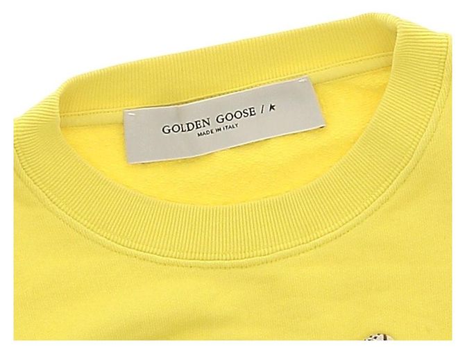 Golden Goose Gelbes Sweatshirt mit Stickereien - Ansicht 5