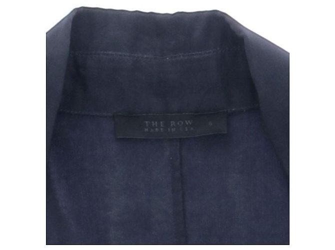 The row Veste légère bleue marine en cupro Blue - view 5
