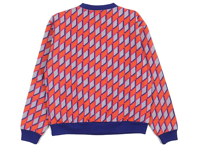 Strickpullover mit Diamant-Damier-Druck Louis Vuitton M Blau Orange - Ansicht 2