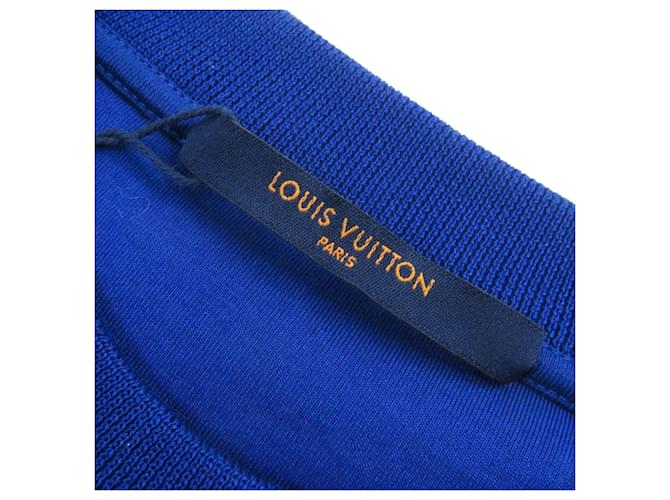 Strickpullover mit Diamant-Damier-Druck Louis Vuitton M Blau Orange - Ansicht 5