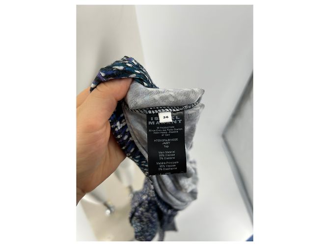 Top estampado Jazzy Isabel Marant Etoile azul de viscosa talla 36 - vista 6