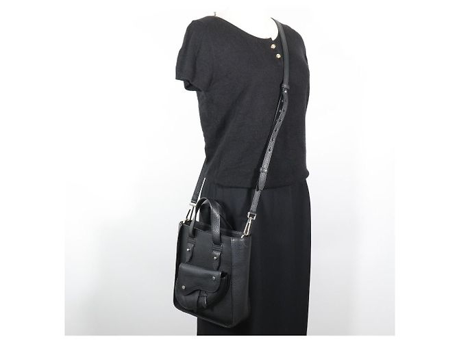 Bolso mini tote Dior Saddle de piel 2 en 1 Negro - vista 13