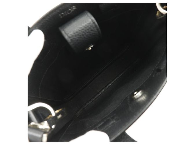 Bolso mini tote Dior Saddle de piel 2 en 1 Negro - vista 7