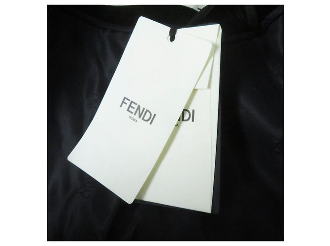 Giacca cropped in velluto Fendi nera 40 donne Nero - vista 11