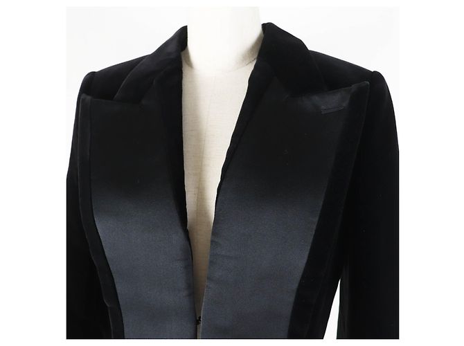 Giacca cropped in velluto Fendi nera 40 donne Nero - vista 2