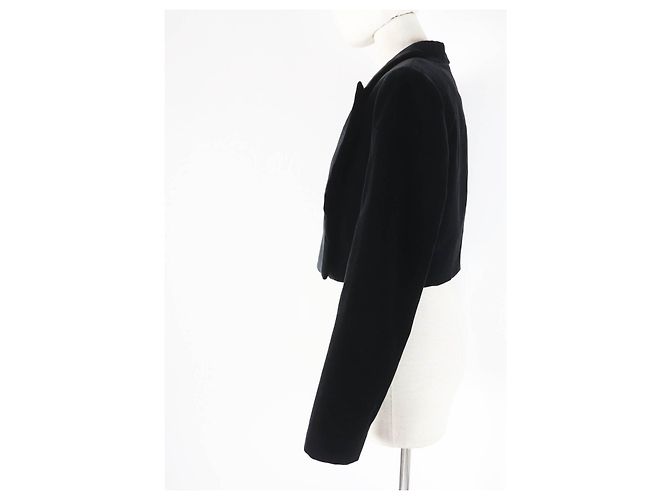 Giacca cropped in velluto Fendi nera 40 donne Nero - vista 3