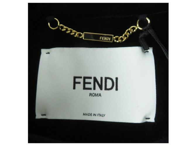 Giacca cropped in velluto Fendi nera 40 donne Nero - vista 6