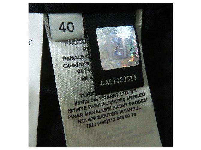 Giacca cropped in velluto Fendi nera 40 donne Nero - vista 8