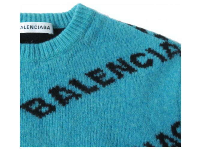 Balenciaga Suéter de Logo Jacquard de Lana Nylon Verde 34 - vista 5