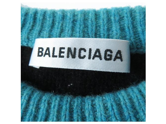 Balenciaga Suéter de Logo Jacquard de Lana Nylon Verde 34 - vista 6