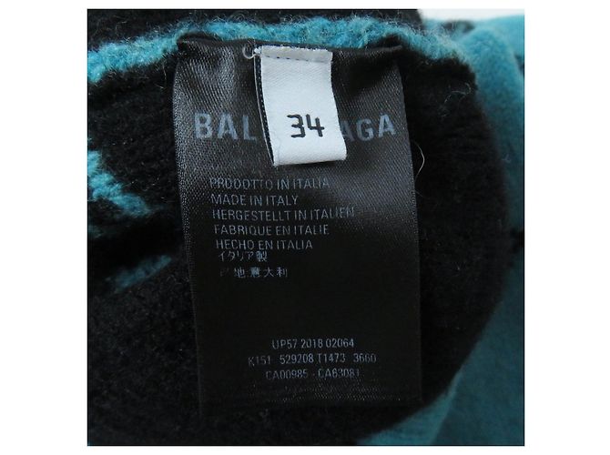 Balenciaga Suéter de Logo Jacquard de Lana Nylon Verde 34 - vista 7
