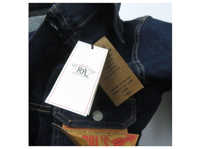 & Other Stories Macacão de denim de algodão e poliuretano para mulheres RRL Azul - vista 14
