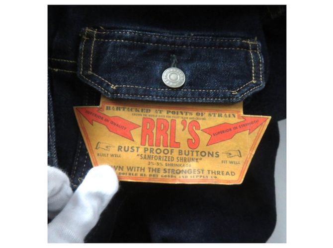 & Other Stories Macacão de denim de algodão e poliuretano para mulheres RRL Azul - vista 16