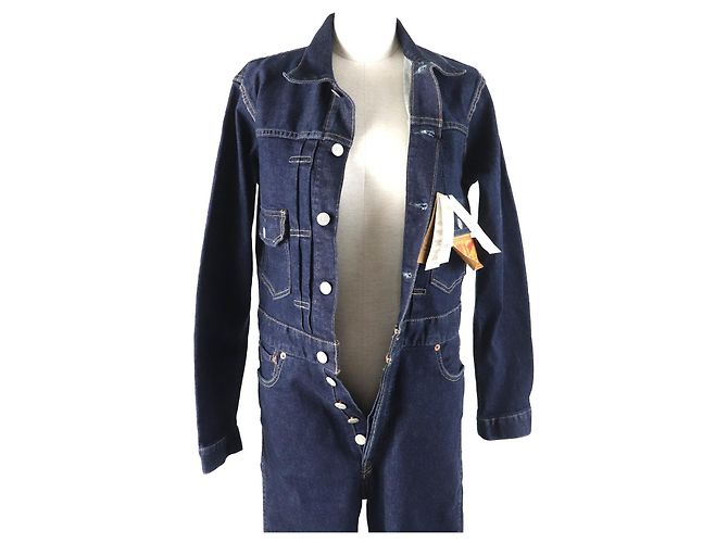 & Other Stories Macacão de denim de algodão e poliuretano para mulheres RRL Azul - vista 5