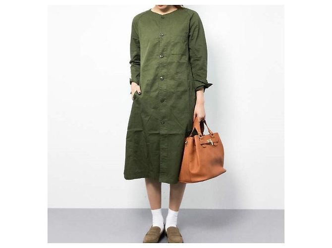 & Other Stories Olive Militärhemd Kleid BEAMS BOY Grün Olivgrün - Ansicht 3