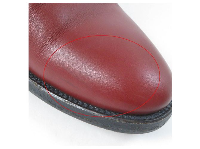 Hermès Hermes Kelly Leder Springstiefel rot 37 Lila - Ansicht 11