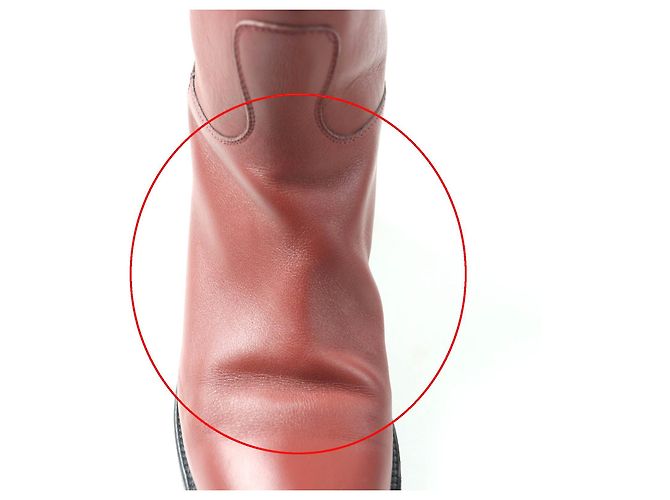 Hermès Hermes Kelly Leder Springstiefel rot 37 Lila - Ansicht 12