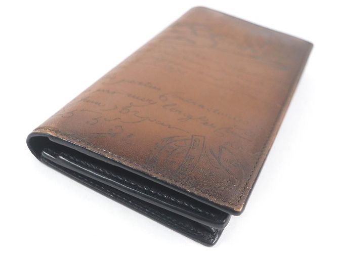 Cartera de cuero Berluti Scrit Calligraphy Castaño - vista 4